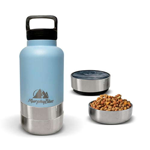 32 oz. Portable Dog Water Bottle & Food Bowl | The Healthy Dog Co
