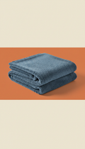 Slate Blue Plush Throw Blanket