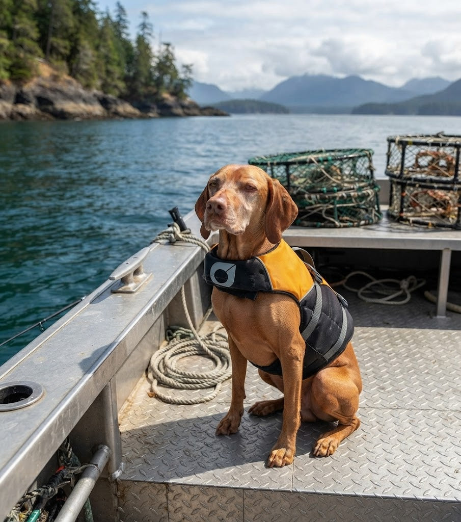 Stunt Puppy Float Doggy Life Jacket – Ergonomic Dog Life Vest for Swimming | Patented Design for Secure Fit (Medium, Mango)