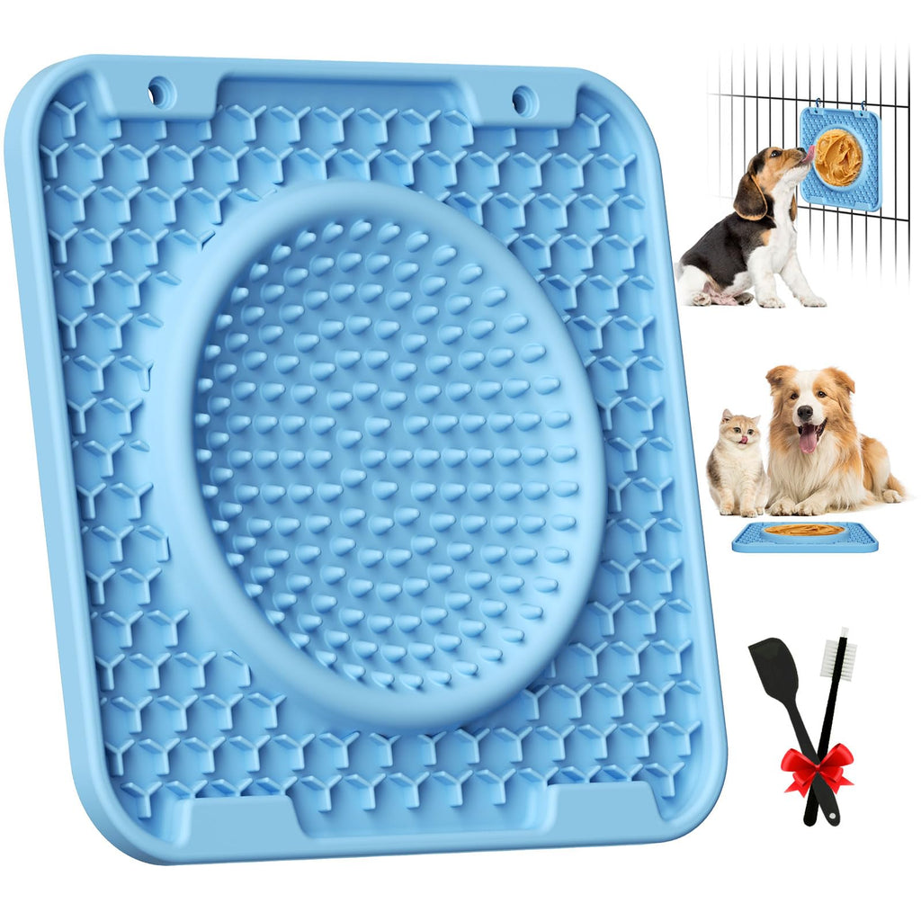 HOSGOT Dog Lick Mats for Large Dogs and CatsThicker BPA Free 3 in 1 Lick Mat Crate Training Aid for PuppiesDog Lick BowlPeanut Butter Licking Pads for Dogs Boredom and Anxiety Relief