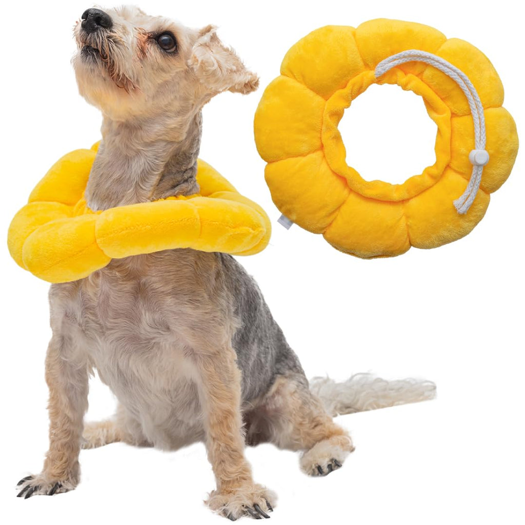 Adjustable Soft Fabric Dog Recovery Cone & Comfort E-Collar