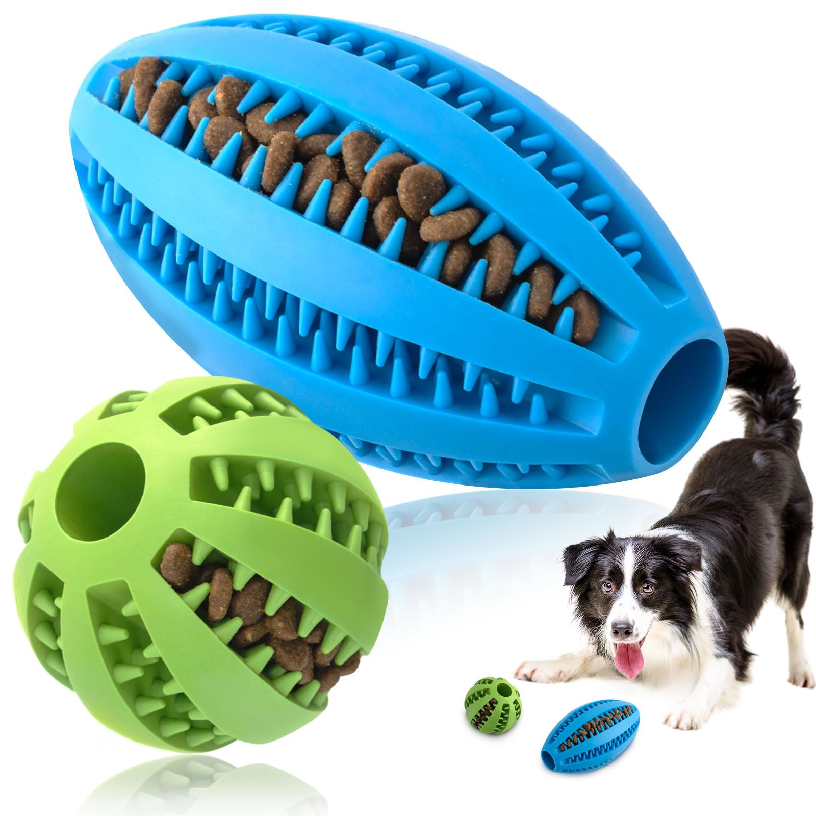 2 Pack Dog Puzzle Toy for Dog Teeth Cleaning, Teething and Training