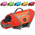 EMUST Dog Flotation Vest High Visibility Life Vests for Dogs with High Buoyancy Heavy-Duty Dog Life Jackets for Large Dogs with Adjustable Straps for Pugs Boxers Basset Hounds Orange L