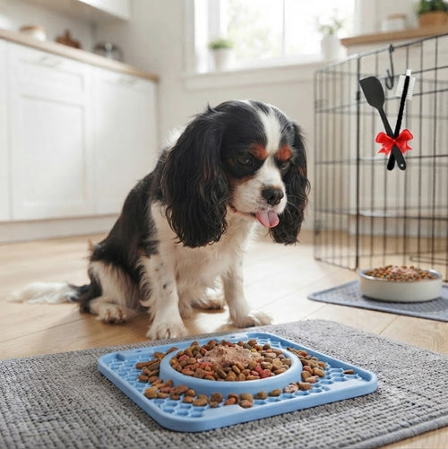 3-in-1 Silicone Lick Mat & Slow Feeder Bowl – Durable Anxiety Relief for Dogs & Cats